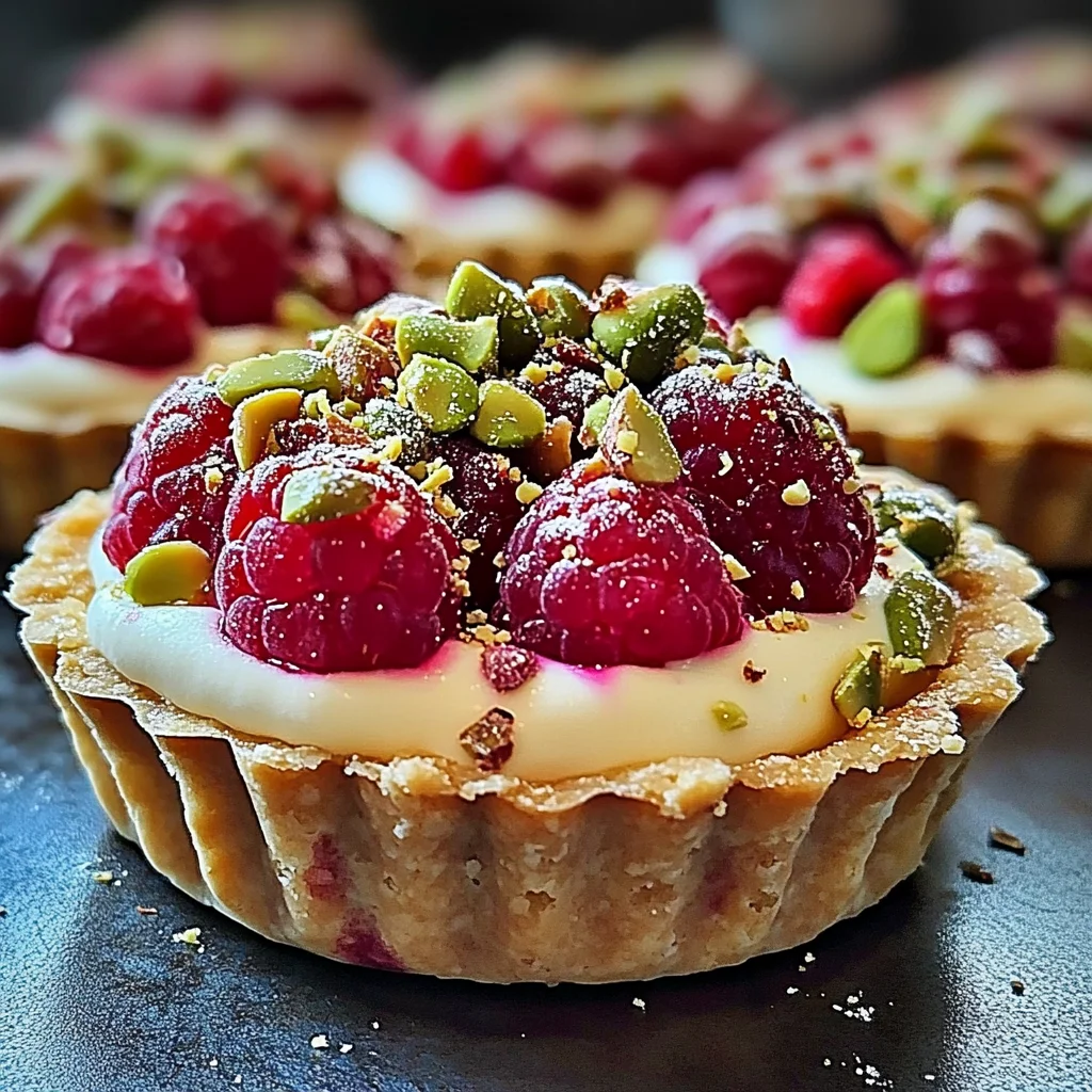 Pistachio Raspberry Tartlets