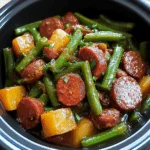 Crockpot Kielbasa and Green Beans