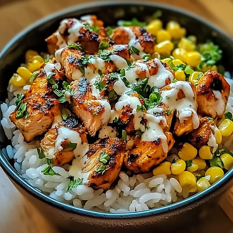 Street Corn Chicken Rice Bowl