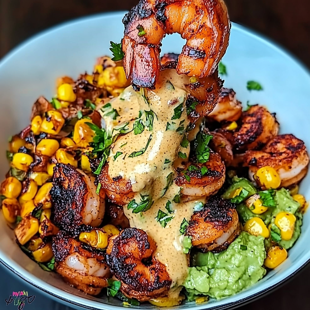 Grilled Shrimp Bowl with Avocado & Salsa