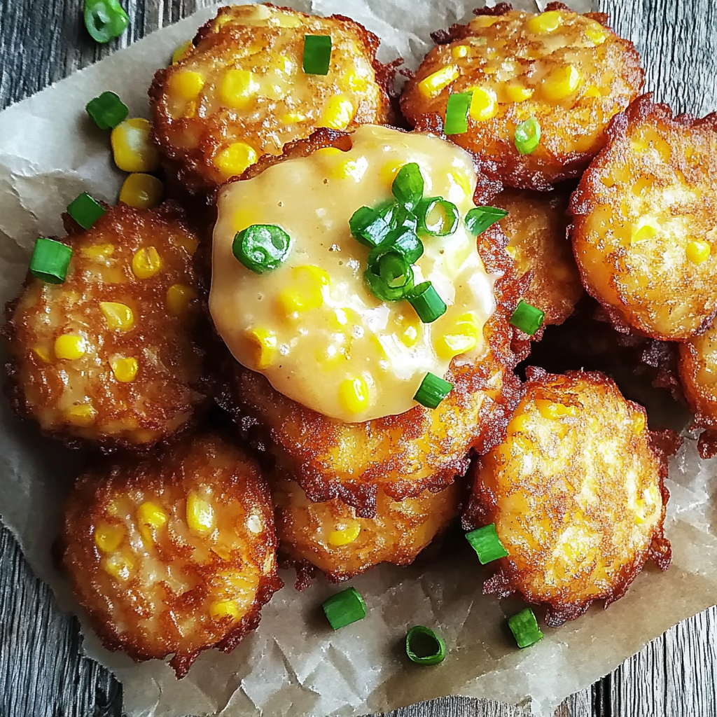 Cheesy Corn Fritters