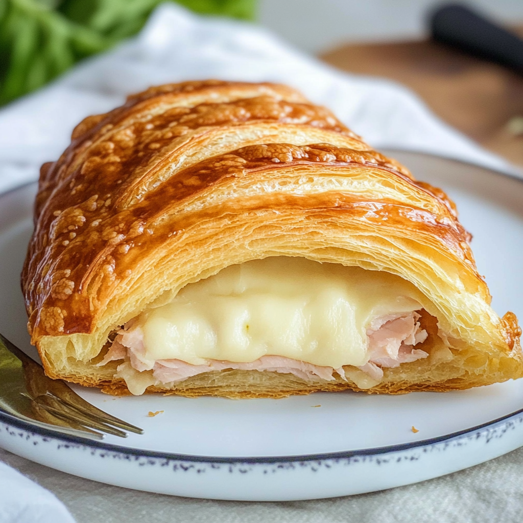 Baked Turkey & Cheese Croissant