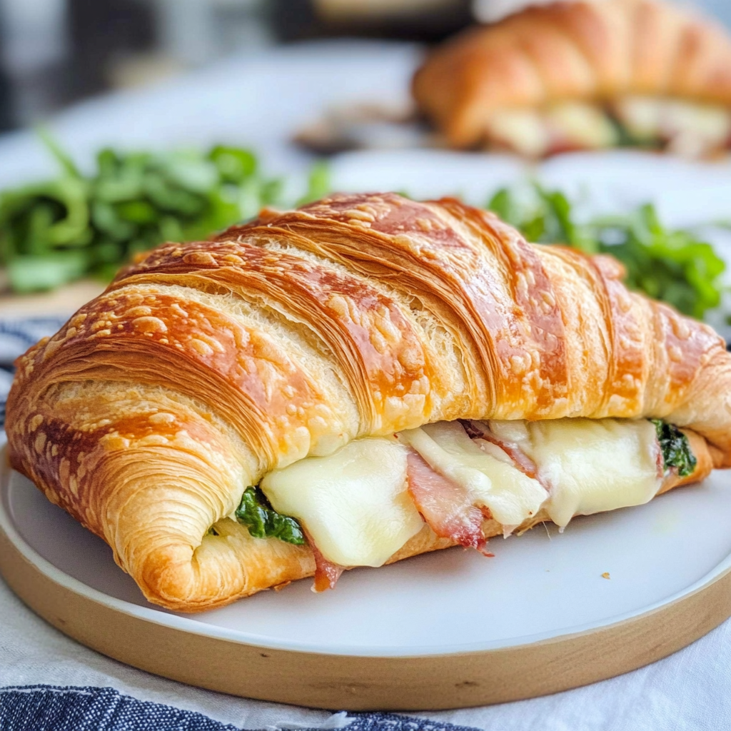 Baked Turkey & Cheese Croissant