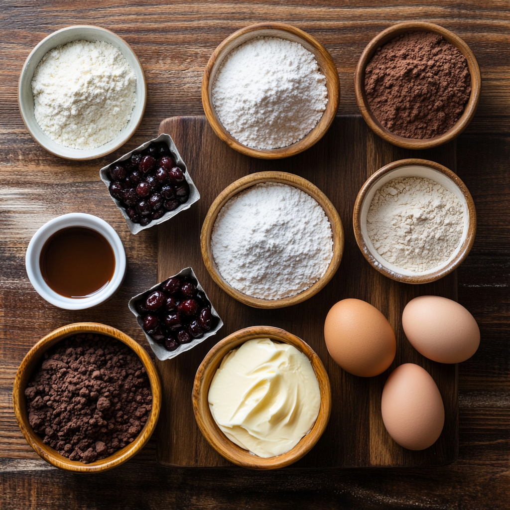 Black Forest Cake ingredients