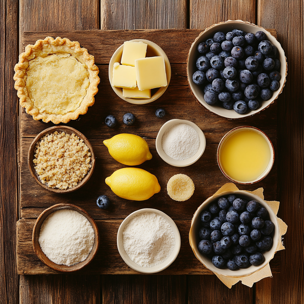 Blueberry Streusel Pie ingredients