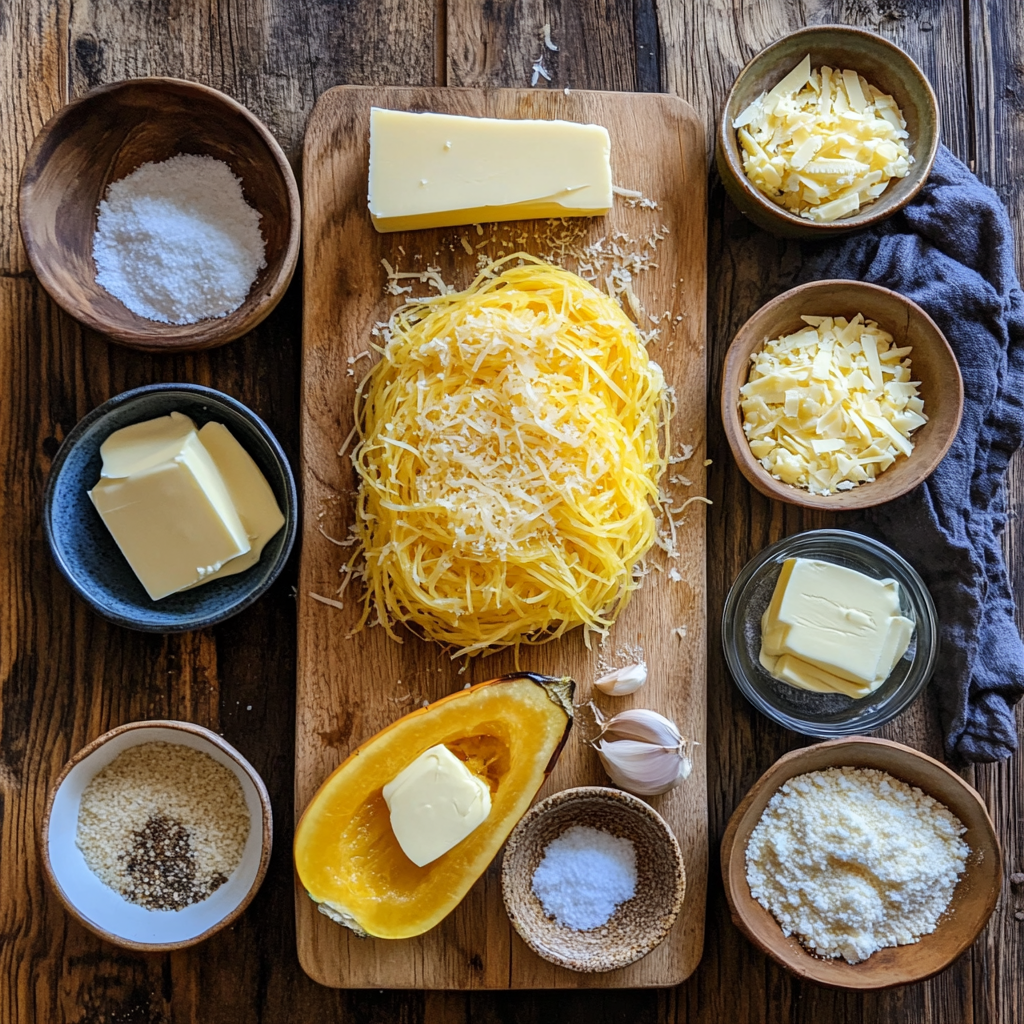 Cheesy Spaghetti Squash Au Gratin ingredients