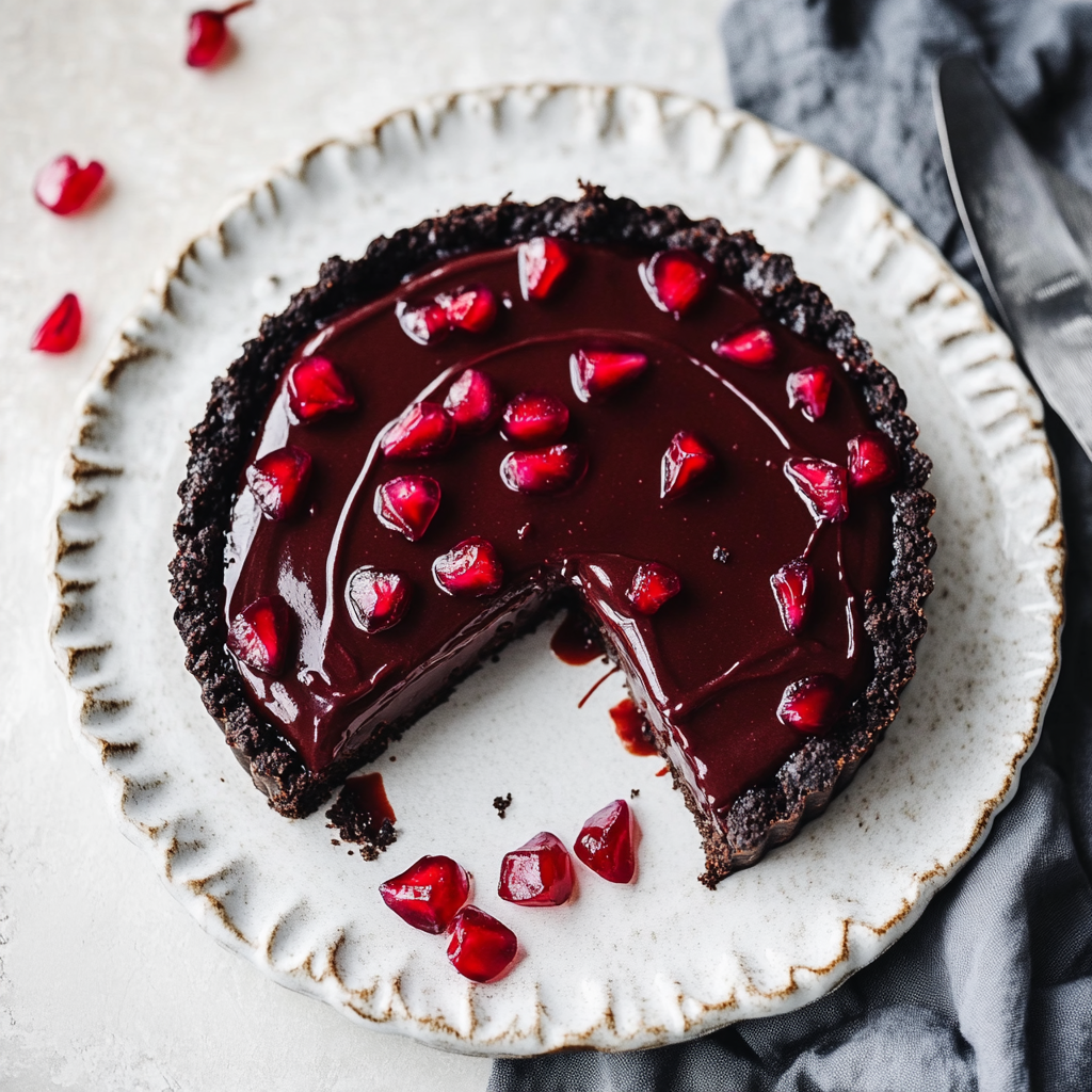 Chocolate Pomegranate Tart
