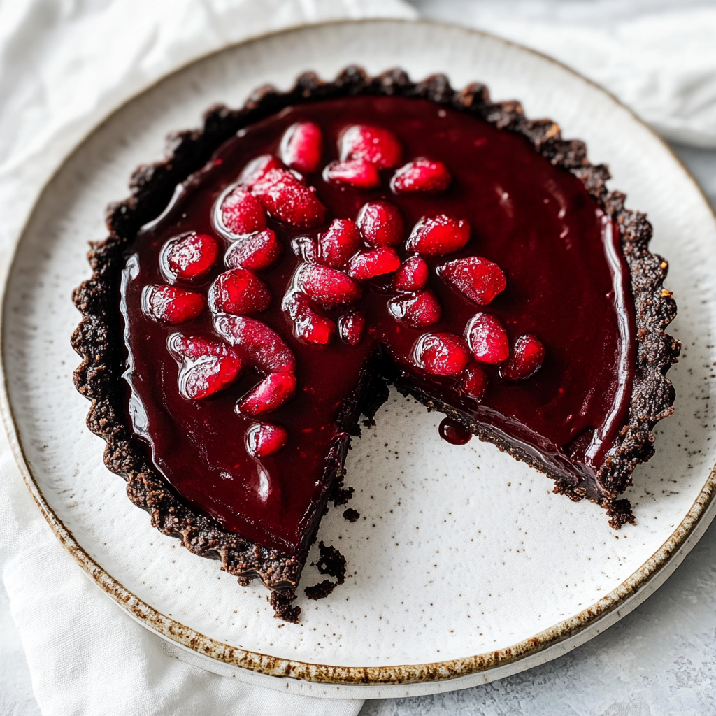 Chocolate Pomegranate Tart