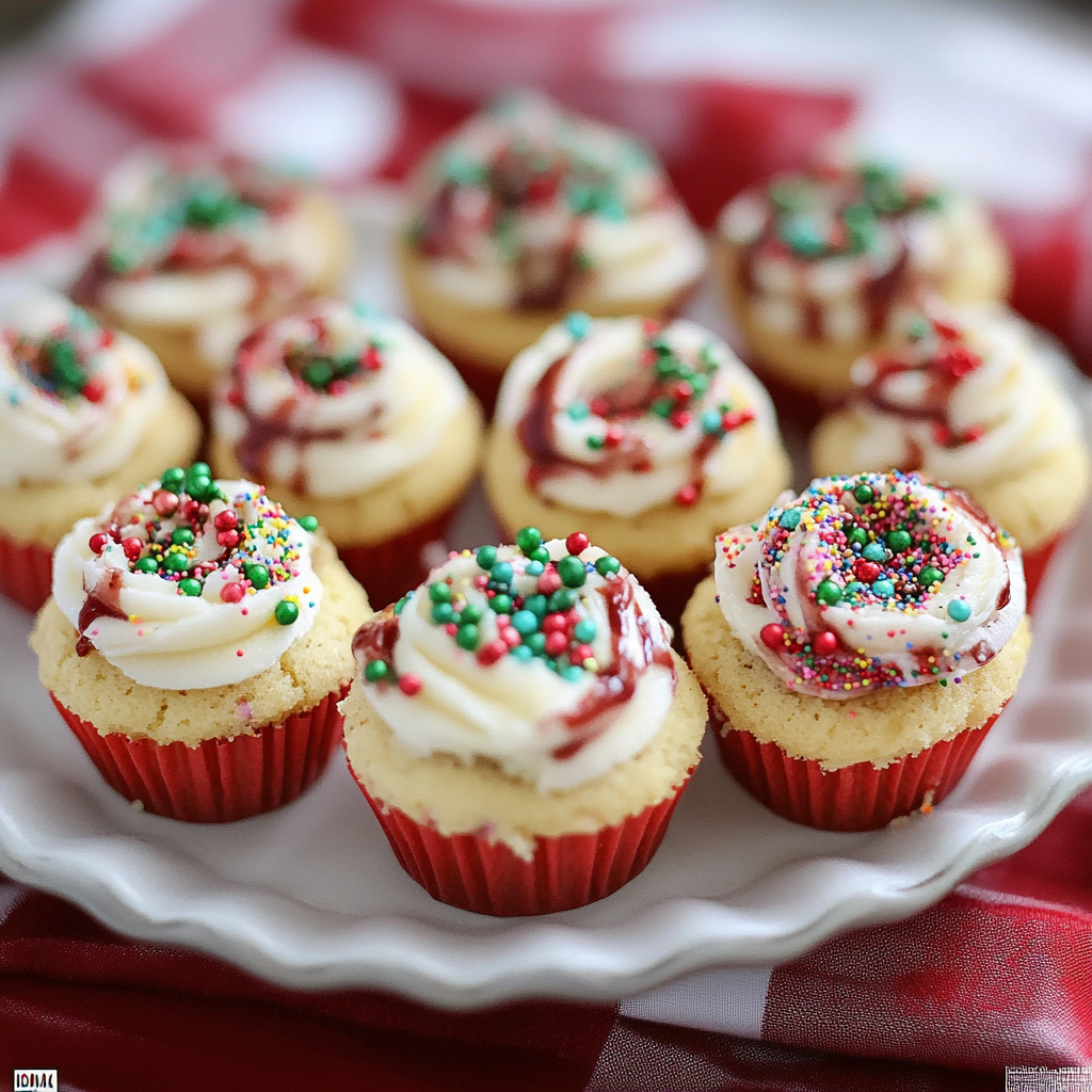 Christmas Sprinkle Cookie Cups