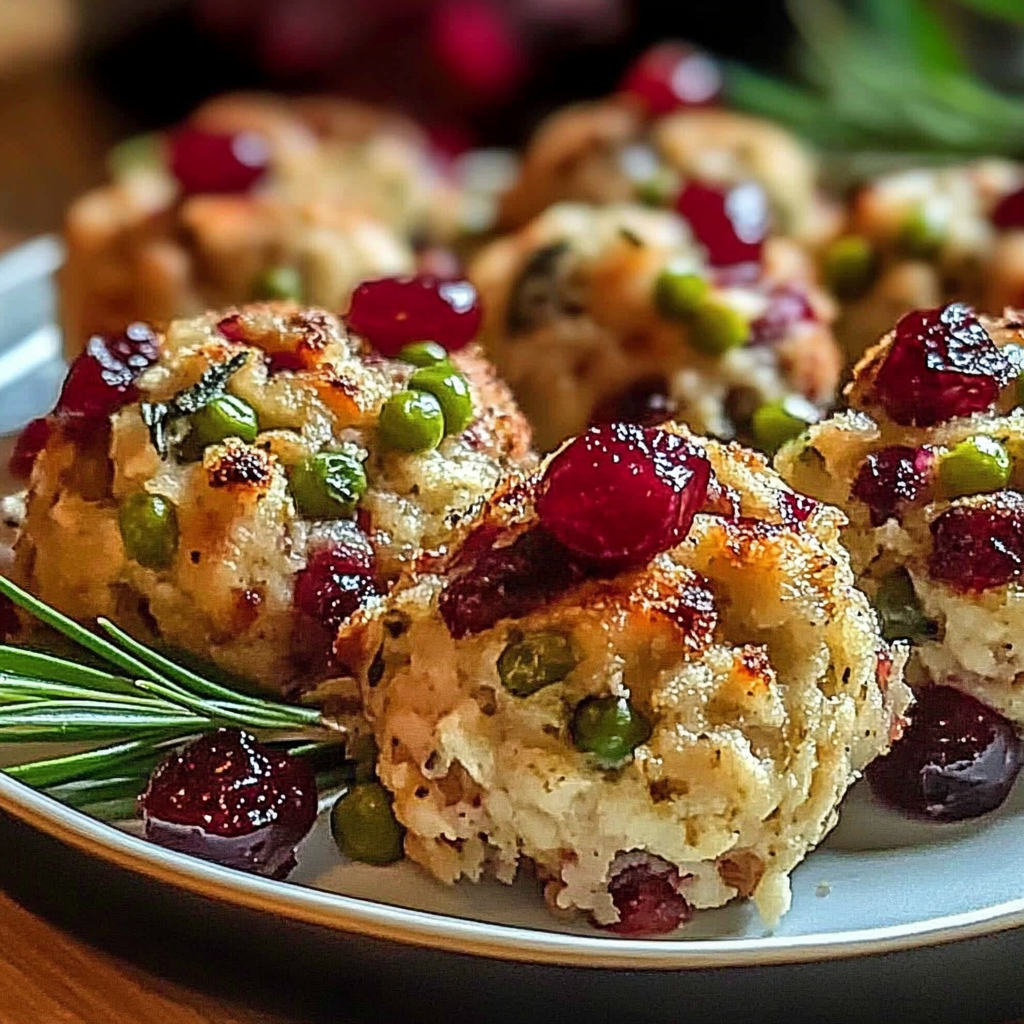 Cranberry Turkey Stuffing Balls