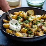 Crispy Smashed Potatoes with Zesty Yogurt Dip