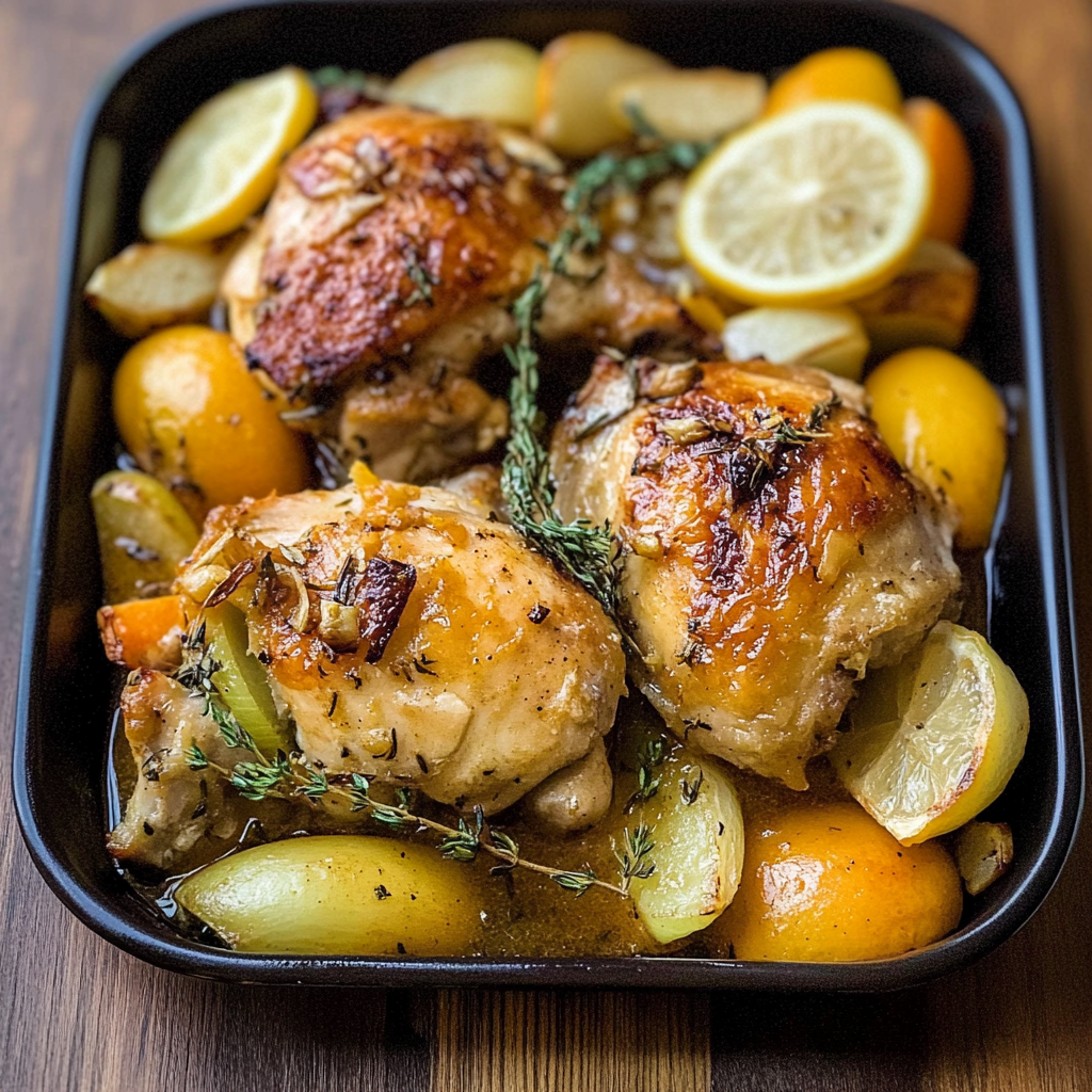 Crockpot Lemon Garlic Chicken