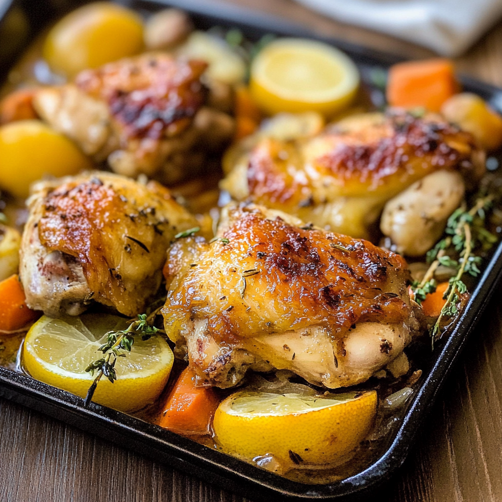 Crockpot Lemon Garlic Chicken