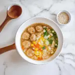 Crockpot Vegetable Soup With Chicken Meatballs
