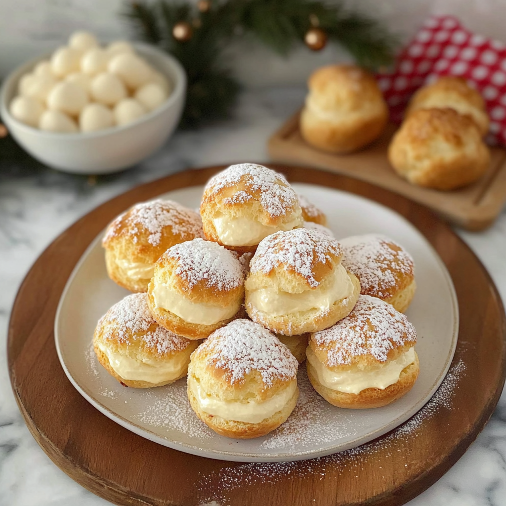 Eggnog Cream Puffs