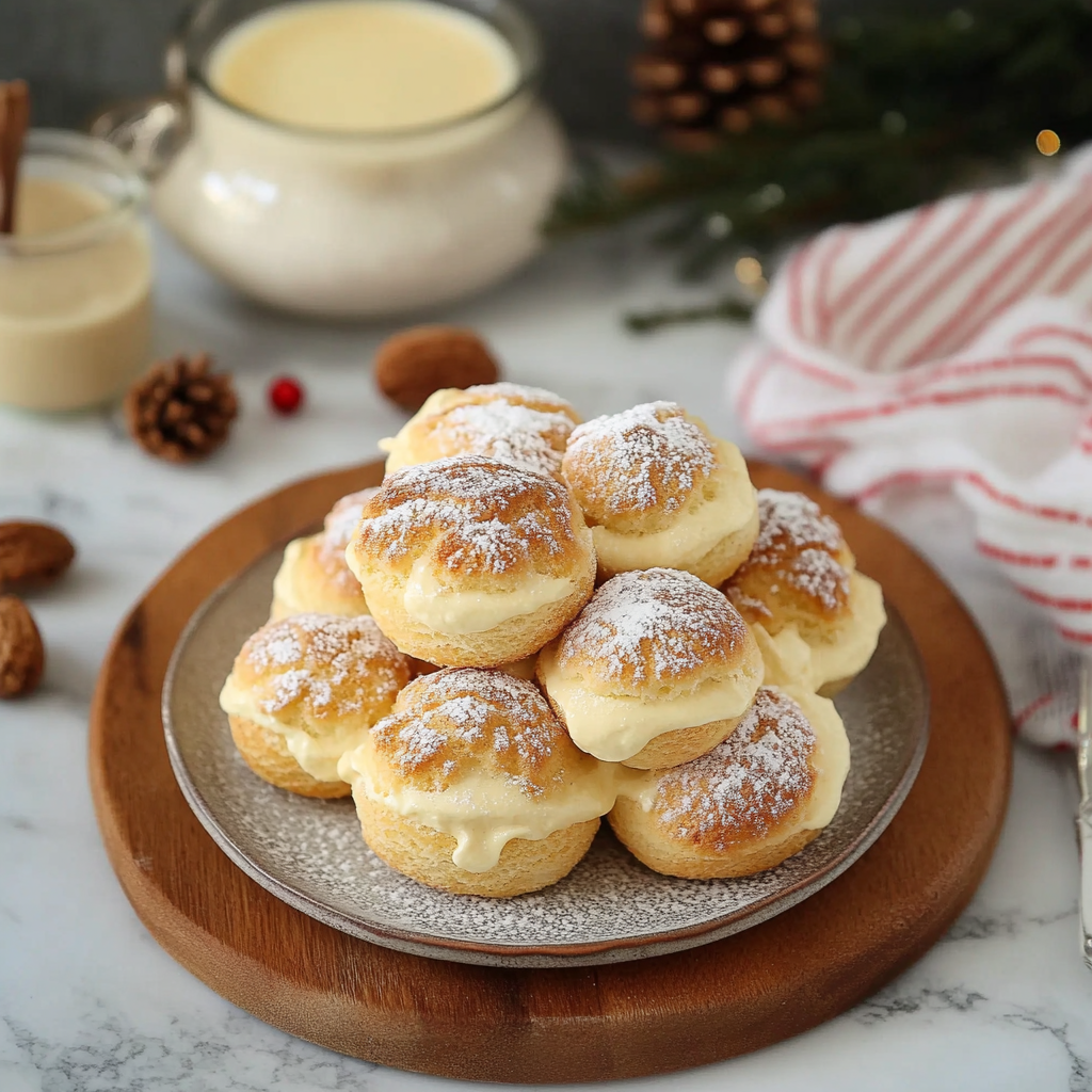 Eggnog Cream Puffs