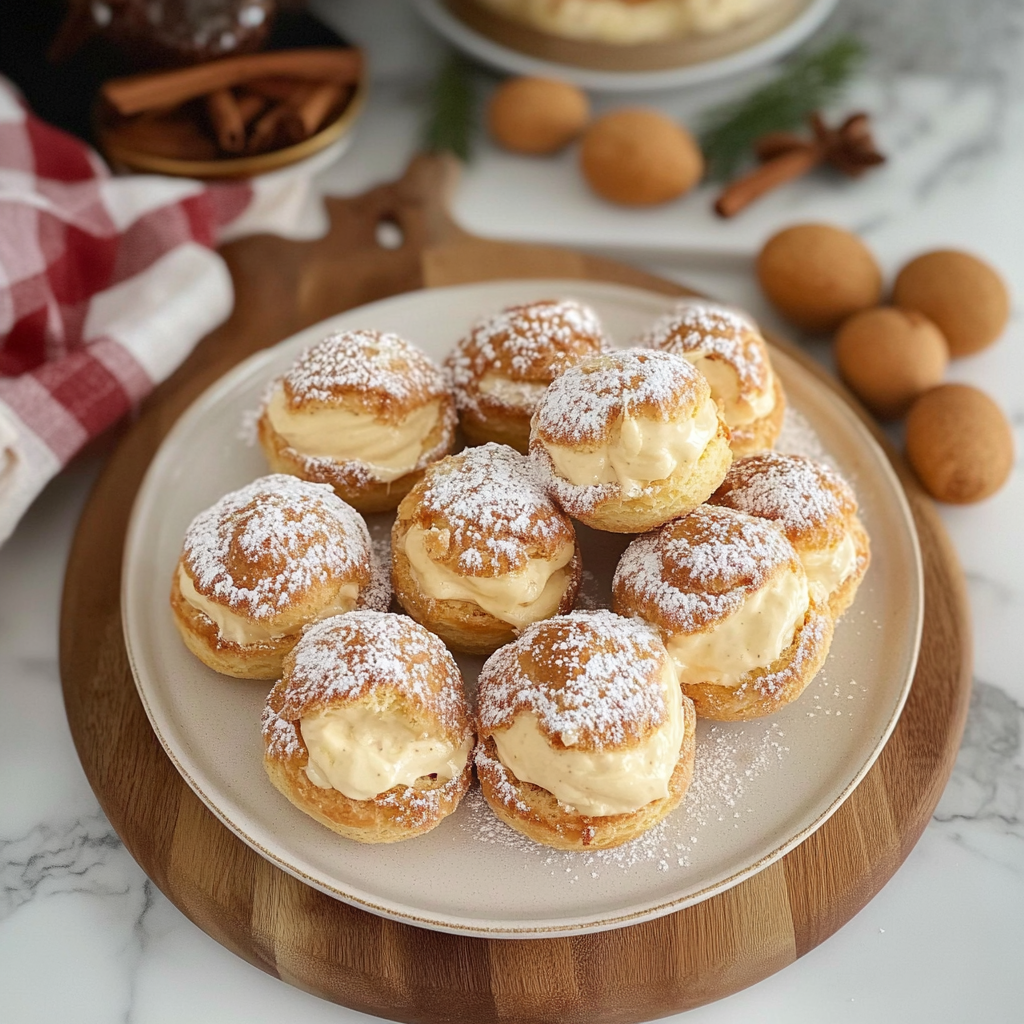 Eggnog Cream Puffs