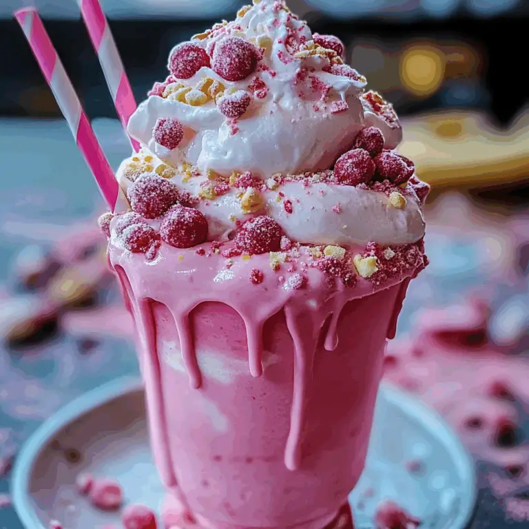 Fun Pink Candy Freakshakes
