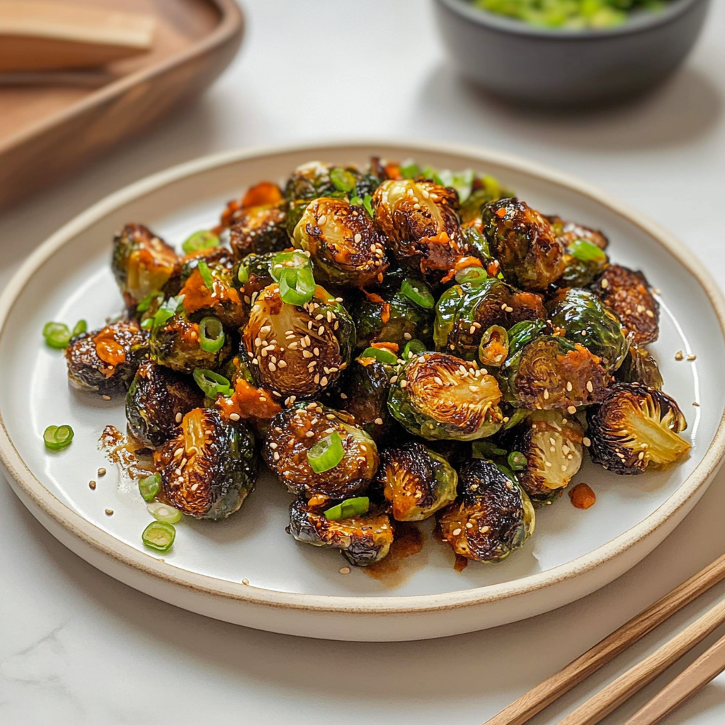 Gochujang Roasted Brussels Sprouts