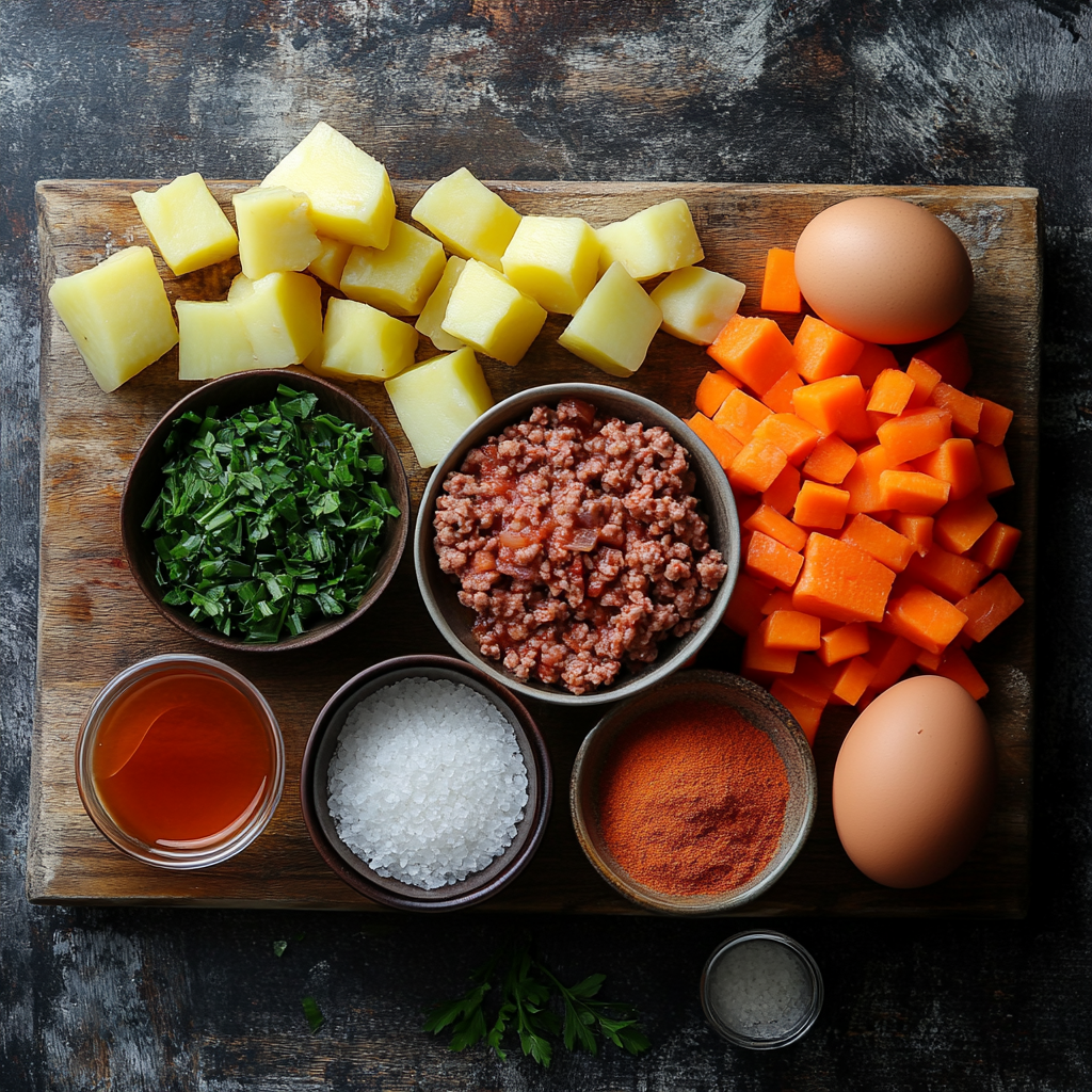 Hearty Meatball Stew ingredients