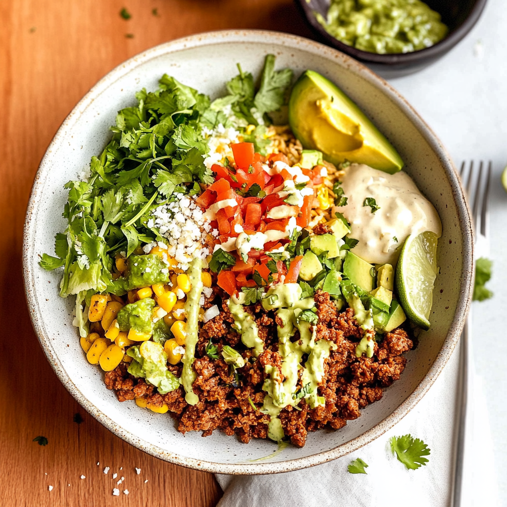 Flavorful Ground Beef Taco Bowls: A Quick Delight