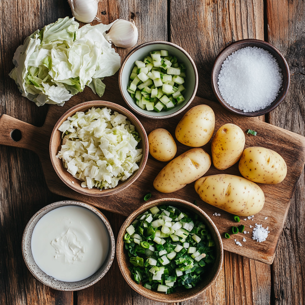 Irish Colcannon ingredients
