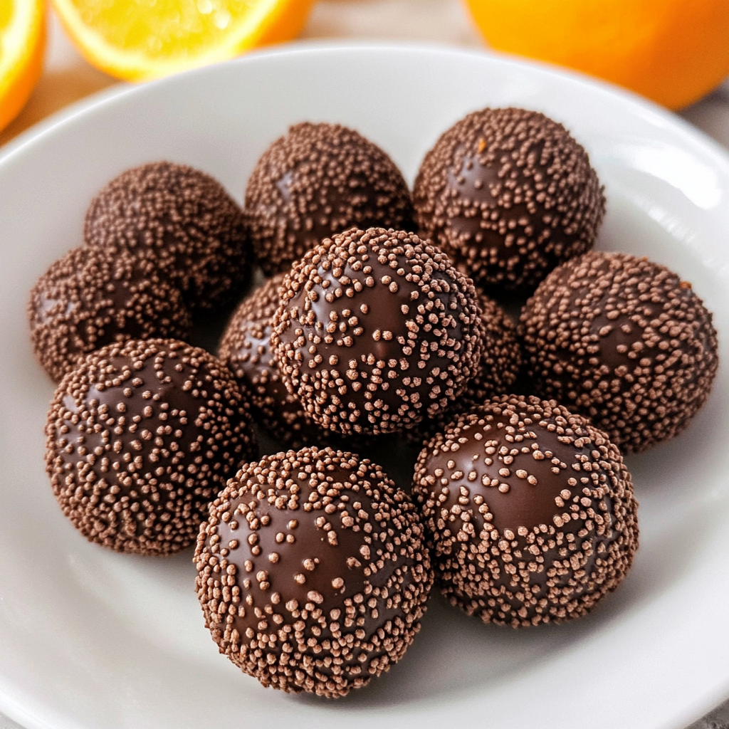 Juicy Orange Chocolate Christmas Truffles