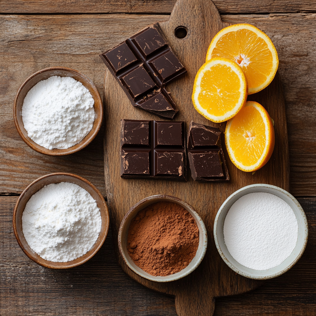 Juicy Orange Chocolate Christmas Truffles ingredients