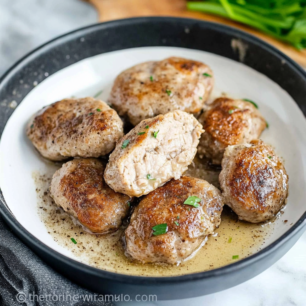 Lean Turkey Kotlety with Mushroom Filling