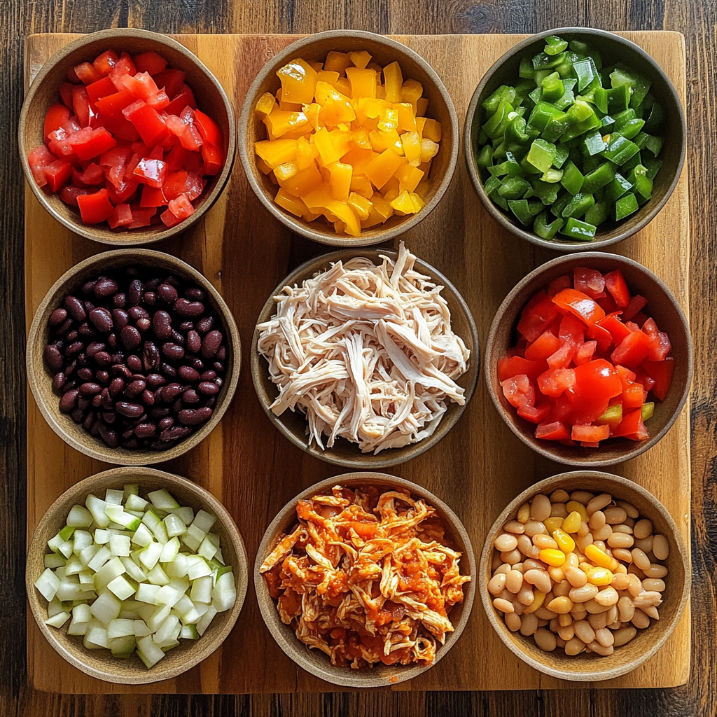 Leftover Turkey Chili ingredients