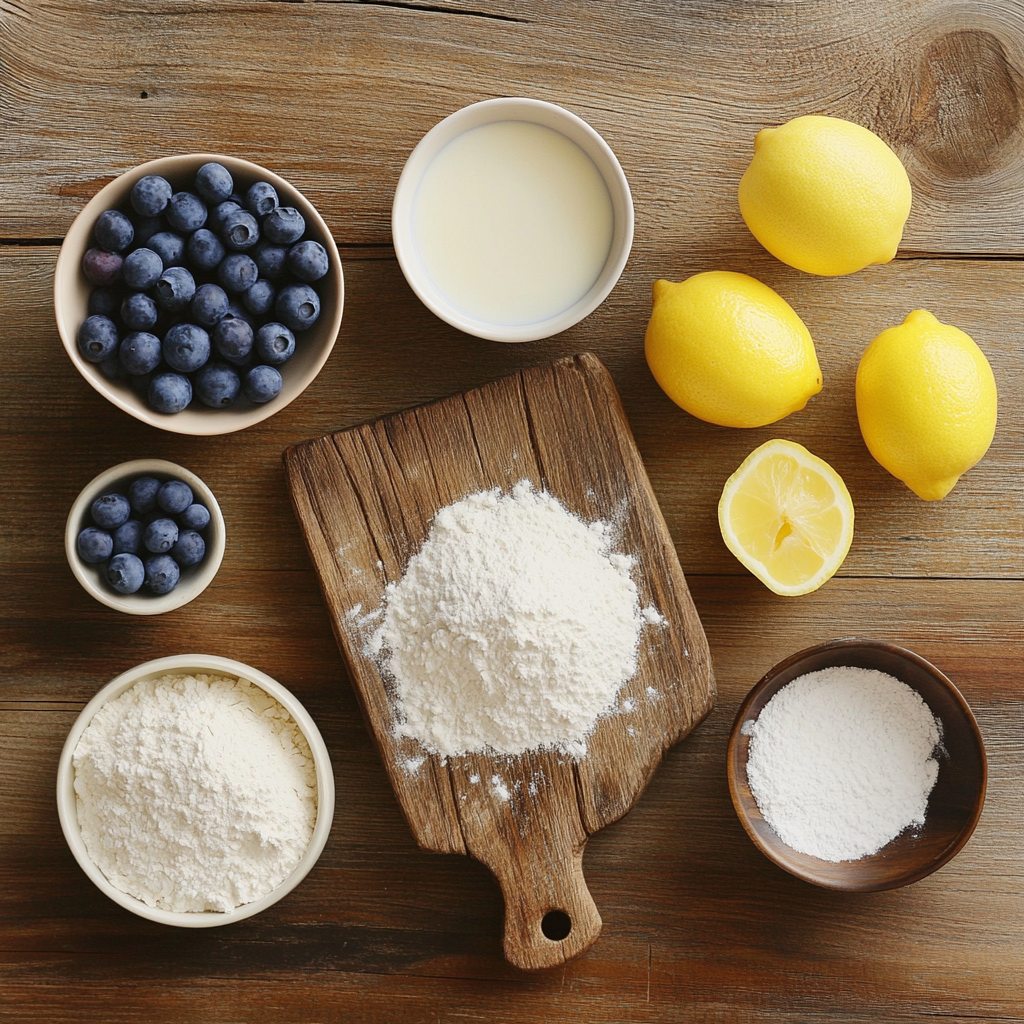 Lemon Blueberry Yogurt Bread ingredients