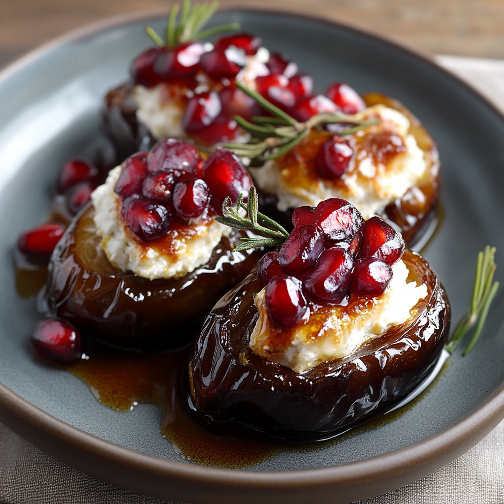 Mascarpone Stuffed Dates with Pomegranate and Honey
