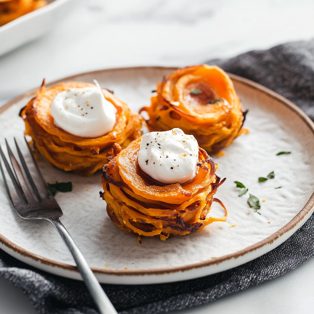 Mini Sweet Potato Casserole Nests