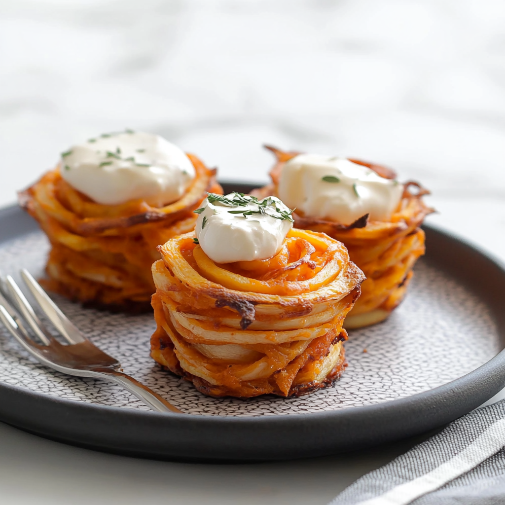 Mini Sweet Potato Casserole Nests