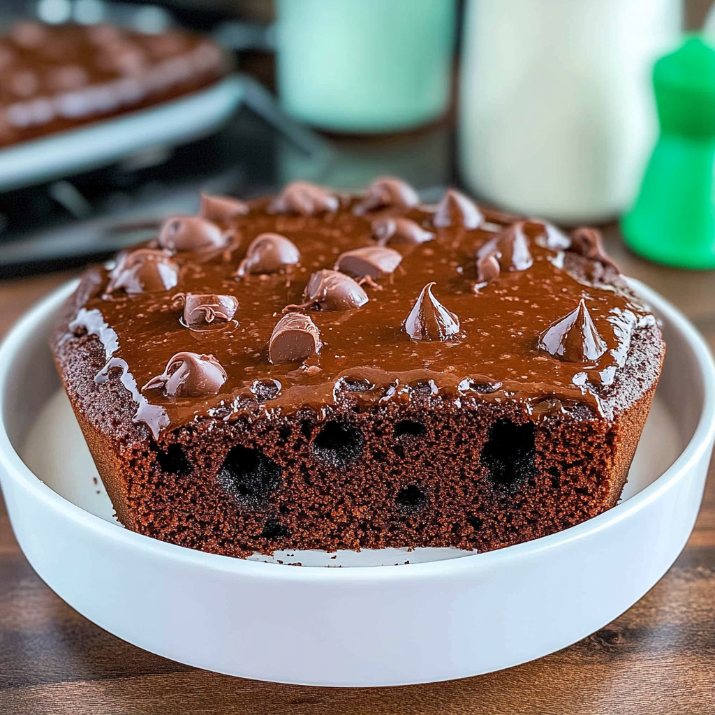 Mint Chocolate Poke Cake