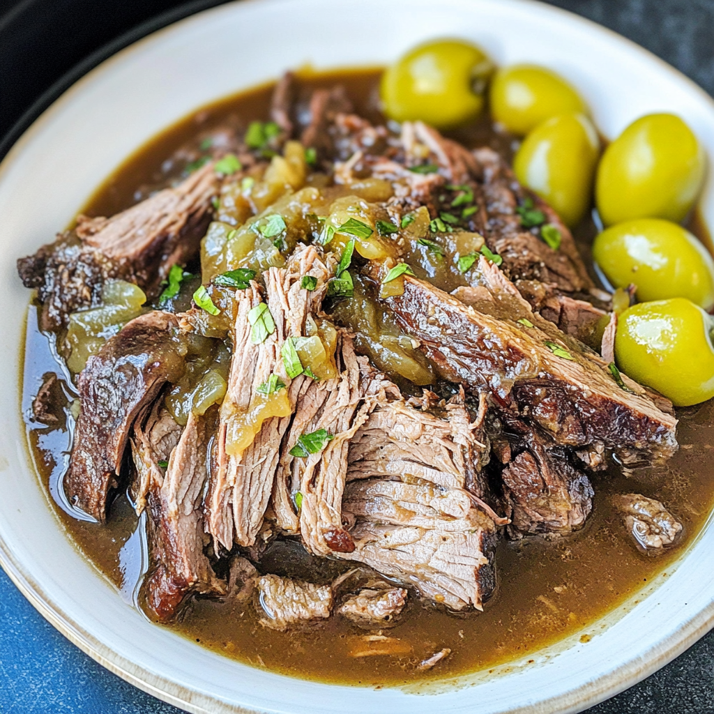 Mississippi Pot Roast with Beef Gravy