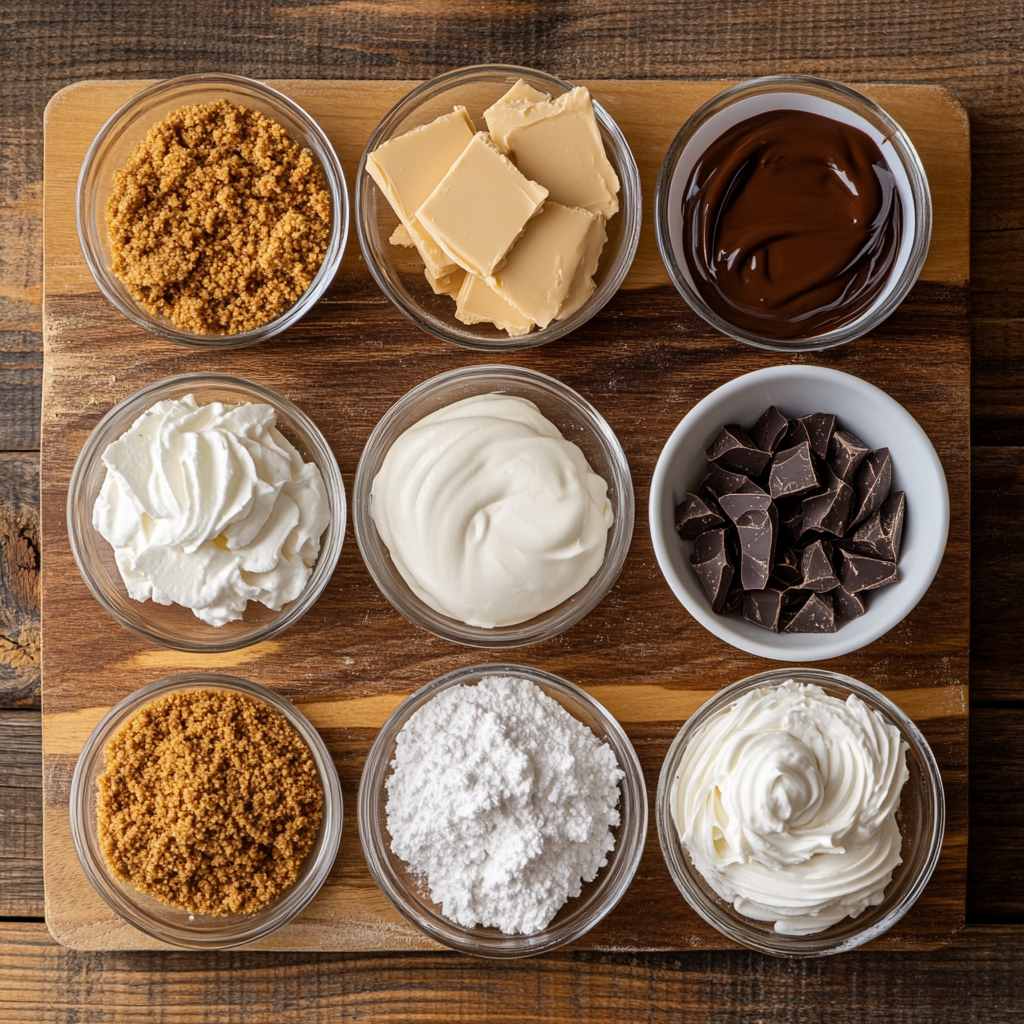 No-Bake Creamy Peanut Butter Pie ingredients