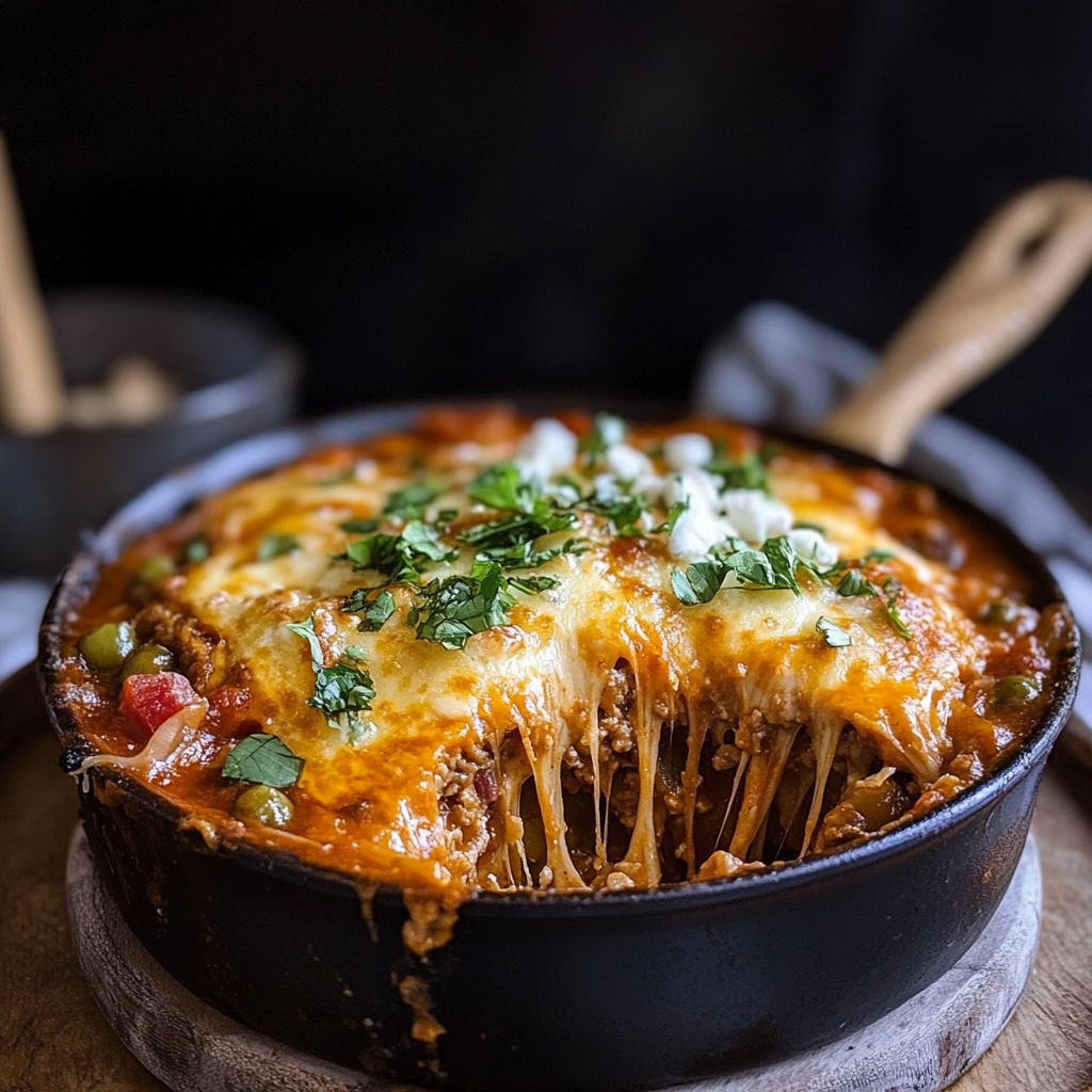 One-Pot Cheesy Turkey Tamale Pie