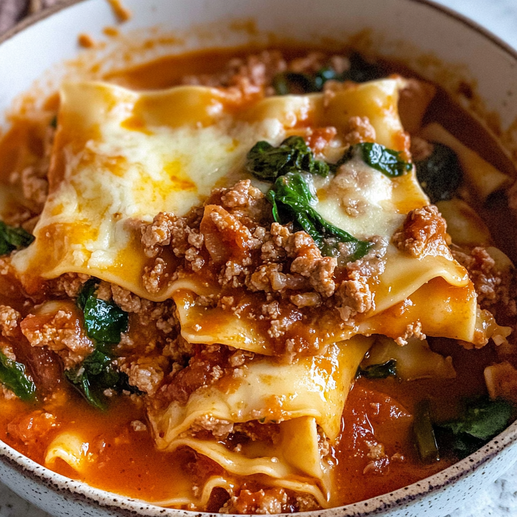 One-Pot Lasagna Soup