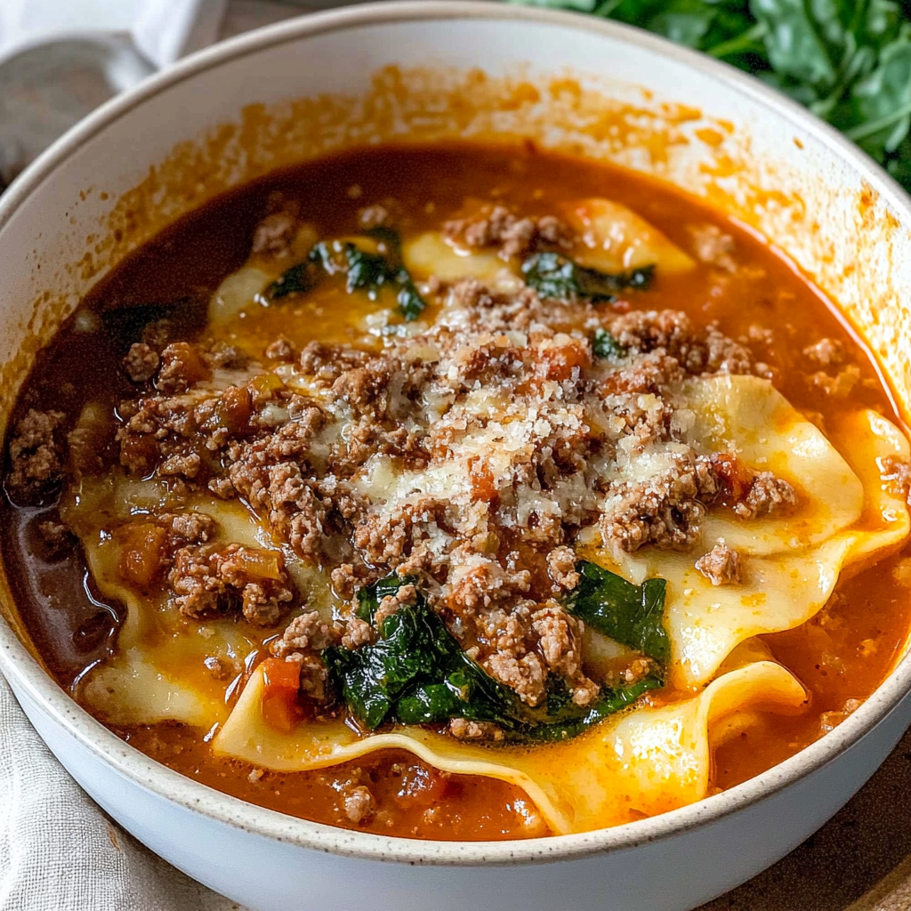One-Pot Lasagna Soup