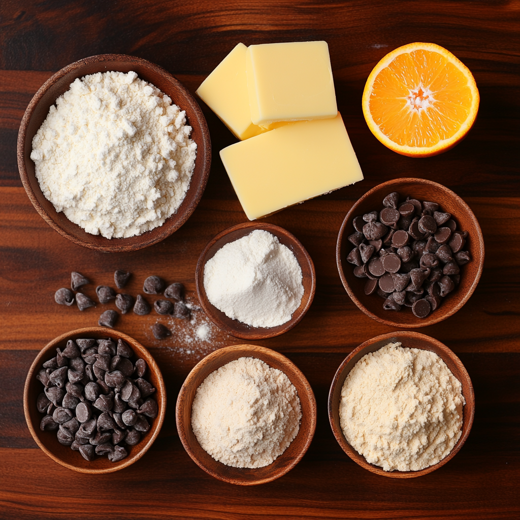 Orange & Chocolate French Butter Cookies ingredients