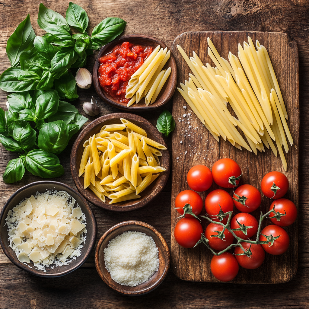 Penne alla Vodka ingredients