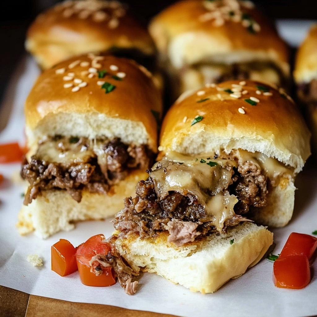 Philly Cheesesteak Sliders
