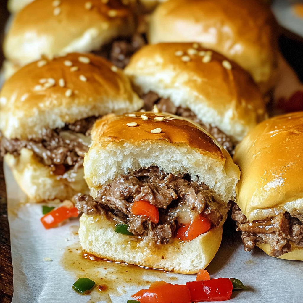 Philly Cheesesteak Sliders