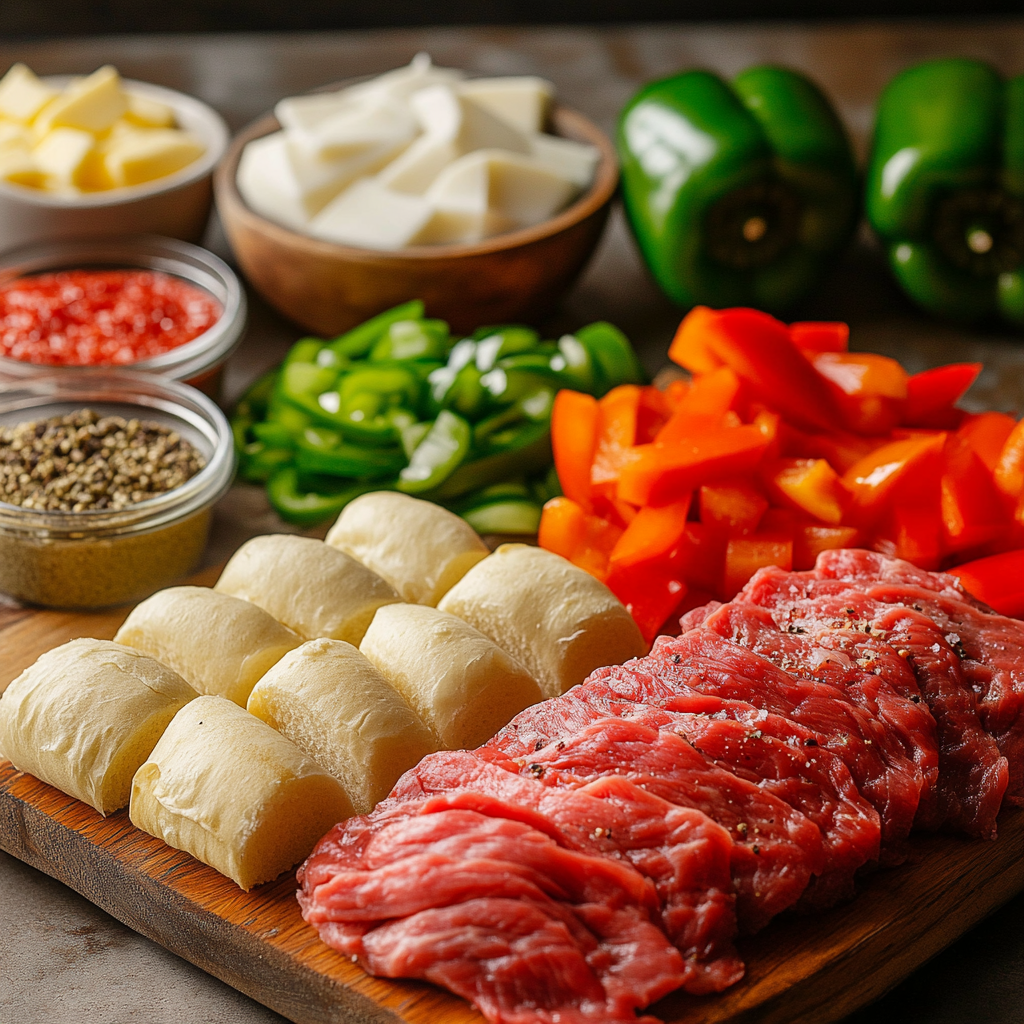 Philly Cheesesteak Sliders ingredients