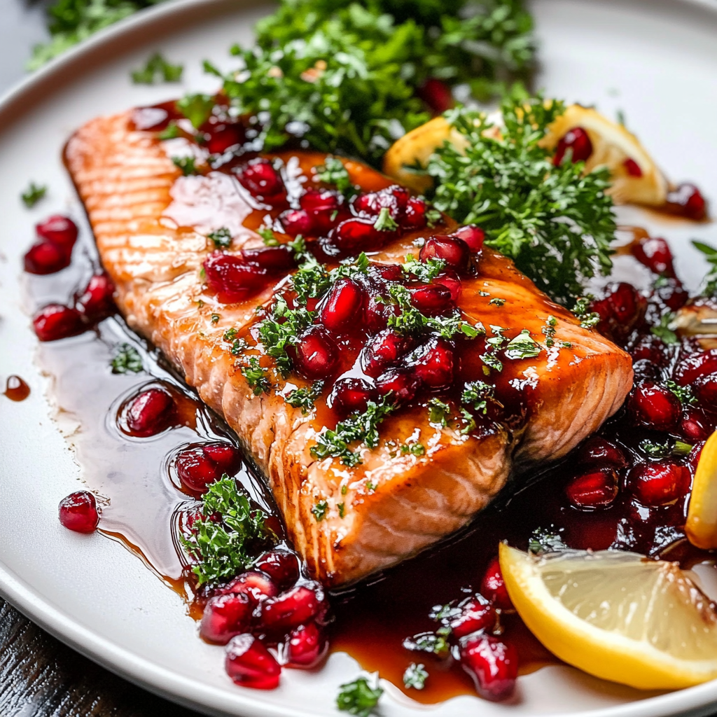 Pomegranate Glazed Salmon