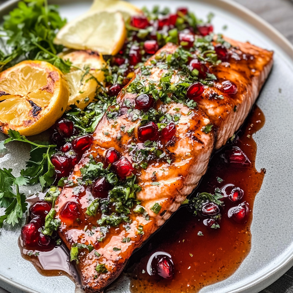 Pomegranate Glazed Salmon