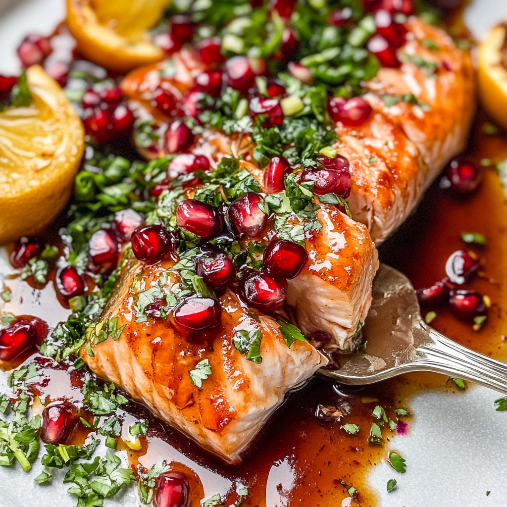 Pomegranate Glazed Salmon
