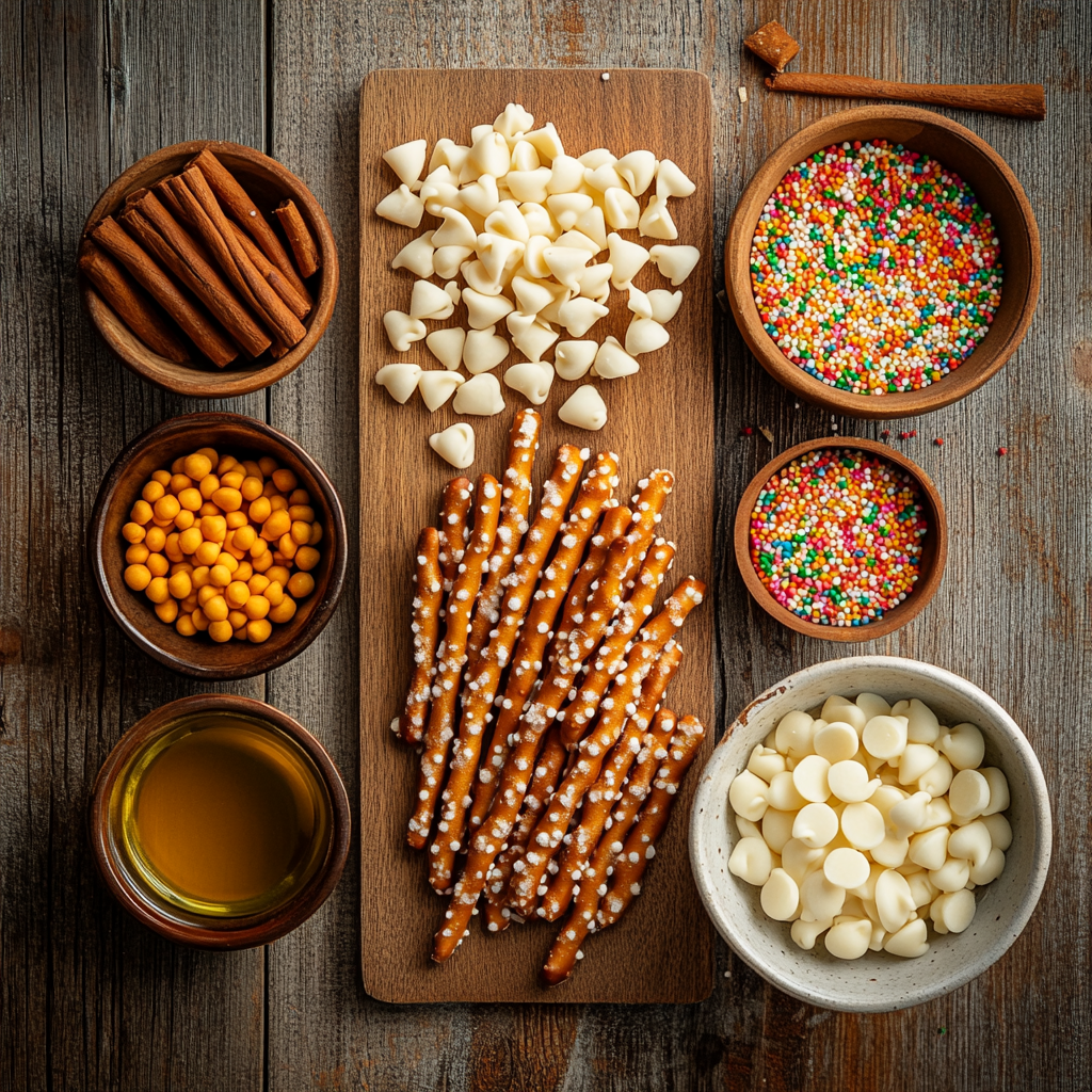Pumpkin Spice Chocolate Pretzels ingredients