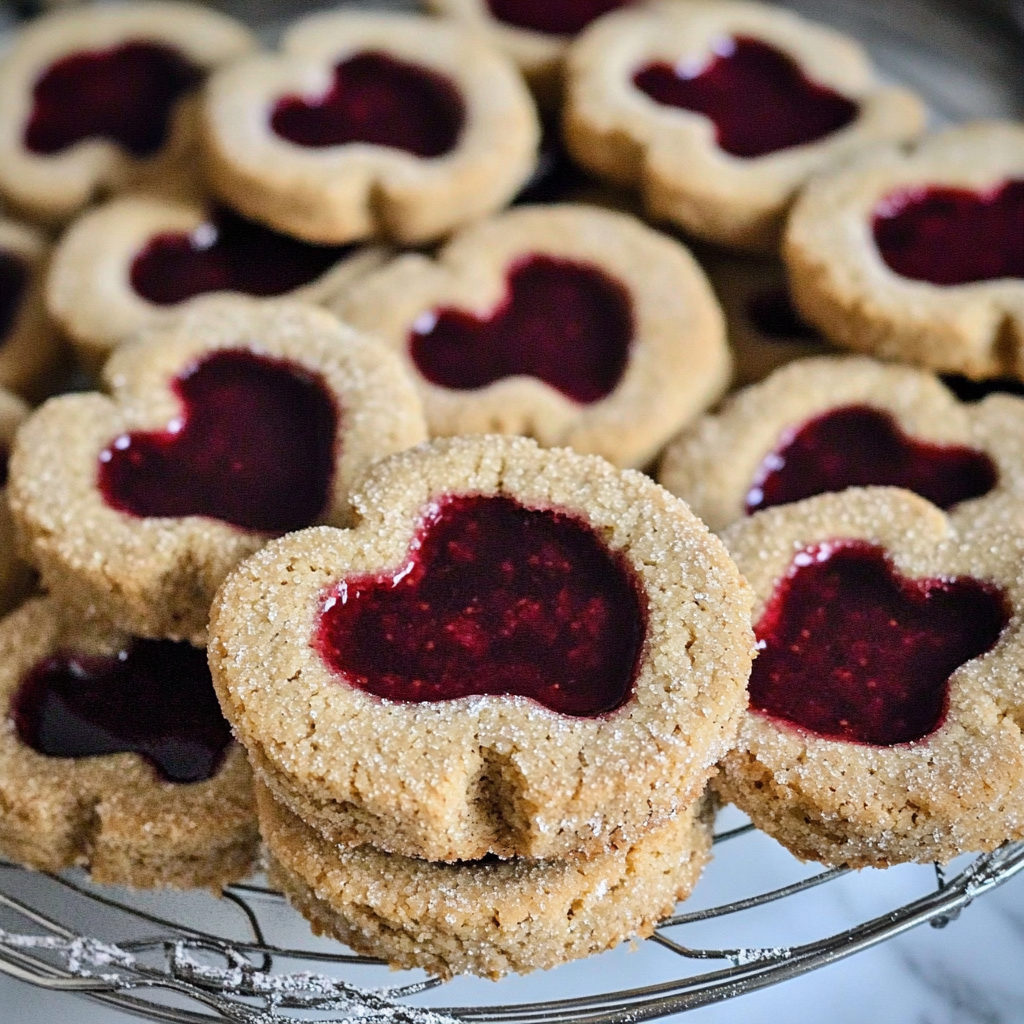 Raspberry Linzer Cookies